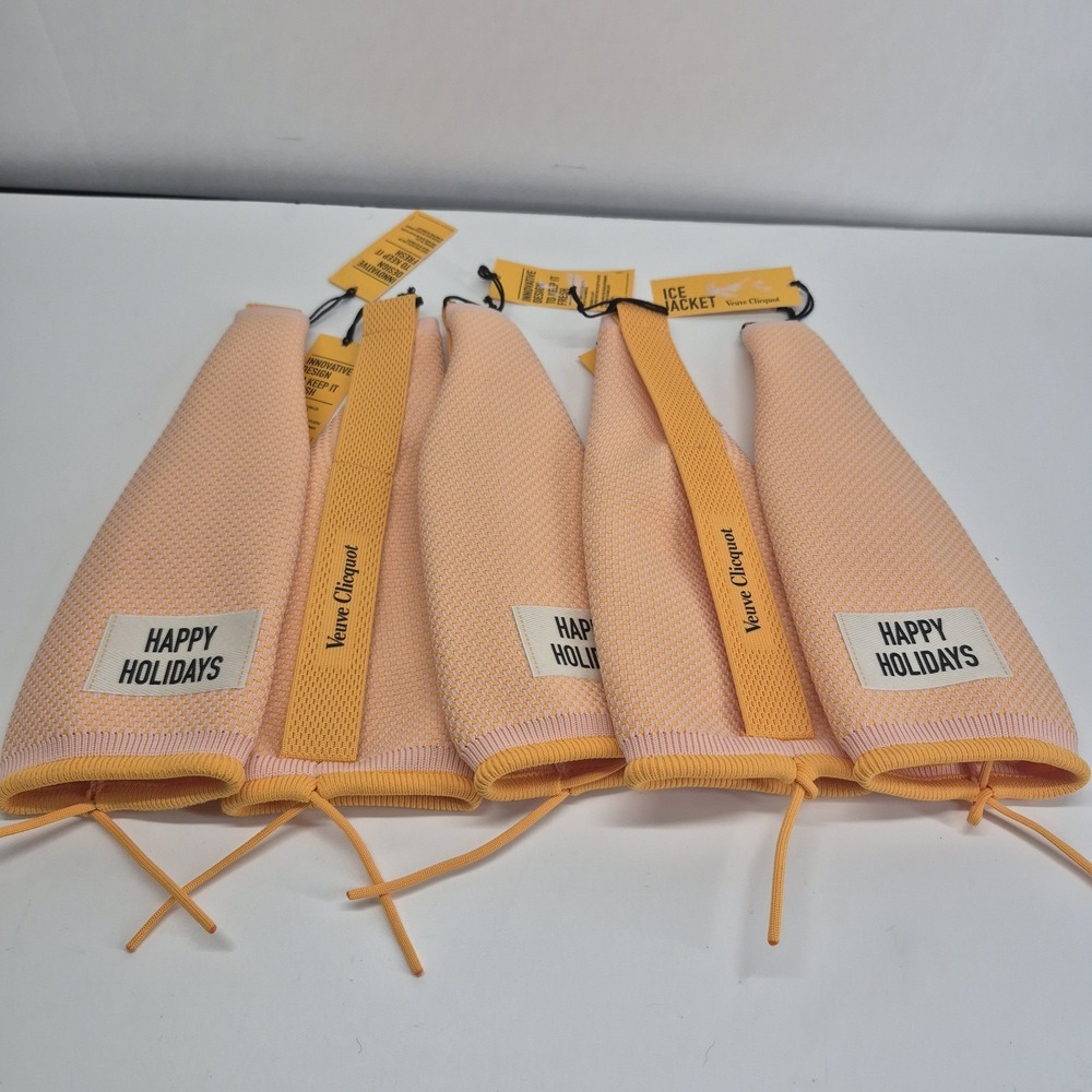Veuve Clicquot Ice Jacket Bottle Chiller Sleeve Yellow Set of 5